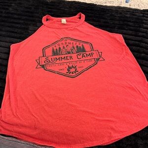 District Red Graphic Tank Top
